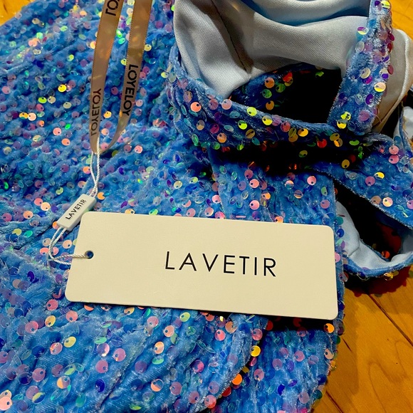 lavetir blue sequin dress - Picture 3 of 3